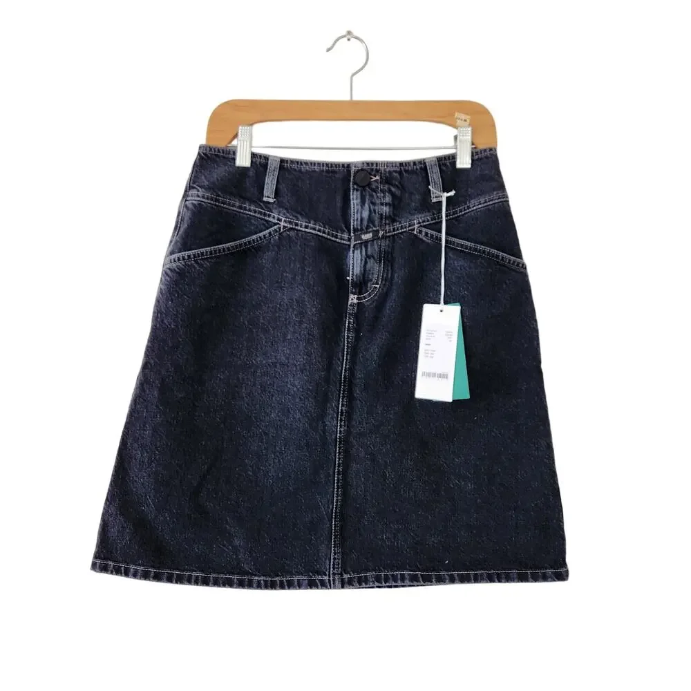 CLOSED Ibbie Dark Gray Denim Skirt- 28 MSRP $250 - Picture 3 of 16